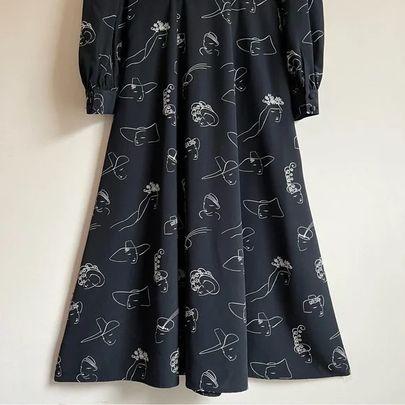 CO Novelty Silk Dress in Black